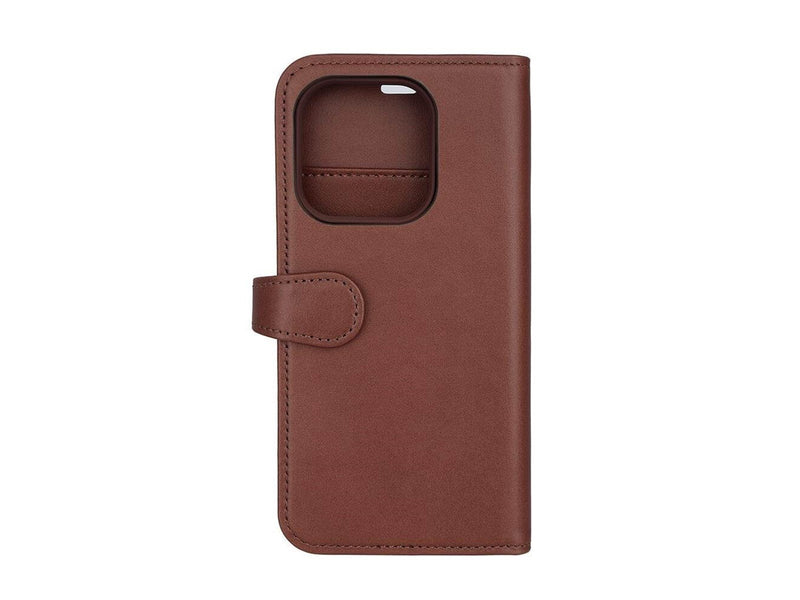 Buffalo Wallet Case 2-in-1 3 Card MagSeries Brown - iPhone 15 Pro