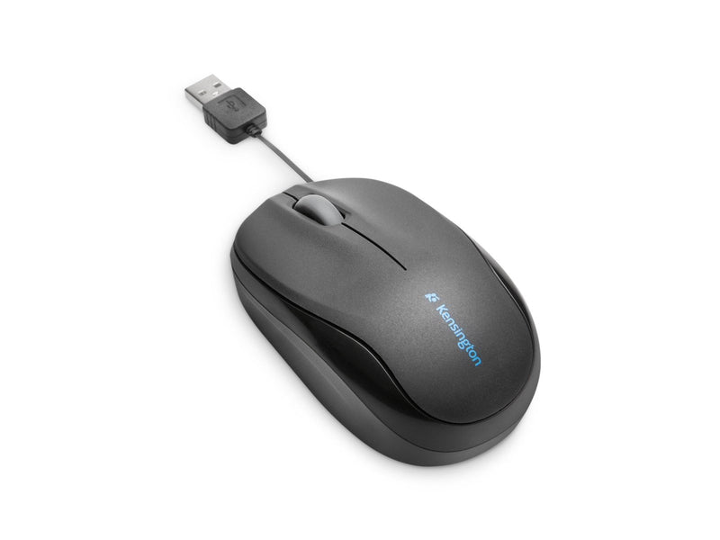 Kensington Pro Fit® Mobile Maus mit einziehbarem Kabel, schwarz - Maus (Schwarz)