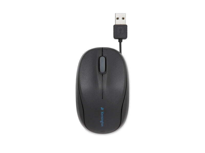 Kensington Pro Fit® Mobile Maus mit einziehbarem Kabel, schwarz - Maus (Schwarz)