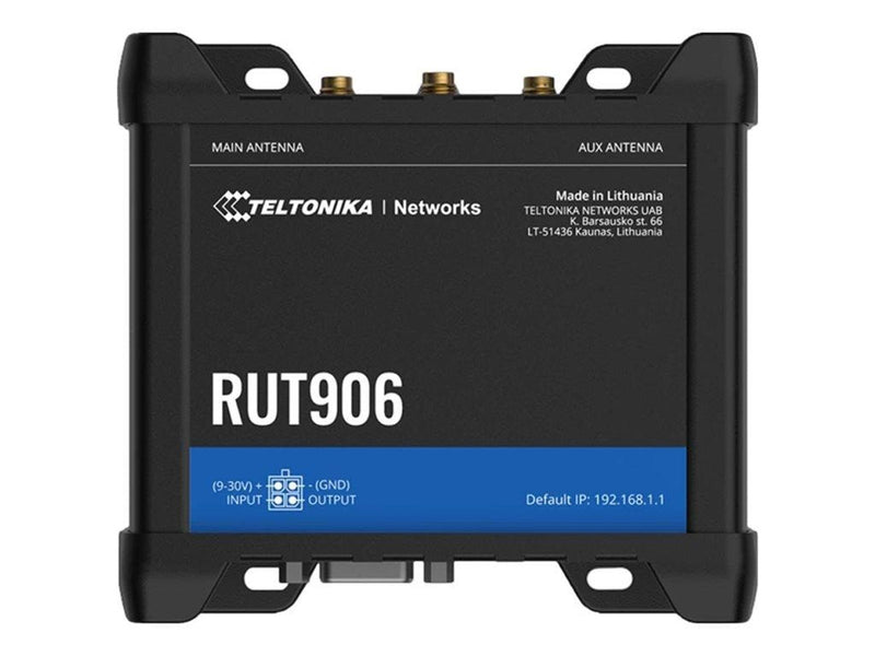 Teltonika RUT906 - wireless router - WWAN - Wi-Fi - 3G 4G 2G - DIN rail mountable - Wireless router N Standard - 802.11n
