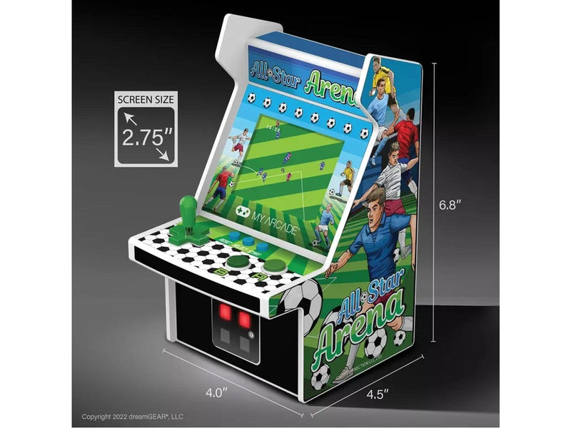 My Arcade MICRO PLAYER 6.75" ALL-STAR ARENA COLLECTIBLE RETRO (307 GAMES IN 1) WHITE