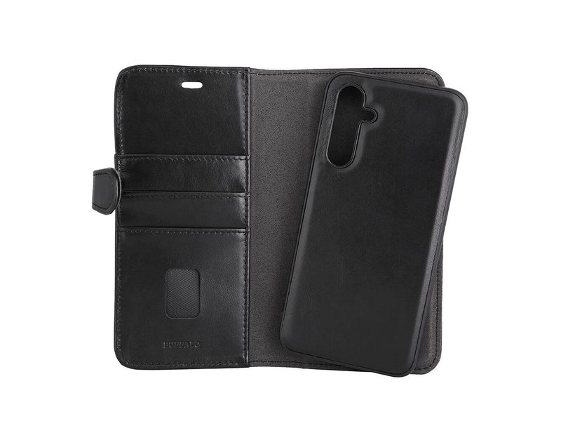 Buffalo Wallet Case Leather 2-in-1 Black - Samsung A55 5G