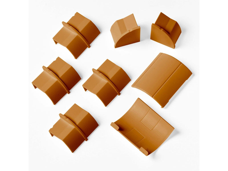 D-LINE Adapter Kit 22x22mm 8 Pieces Oak Coloured