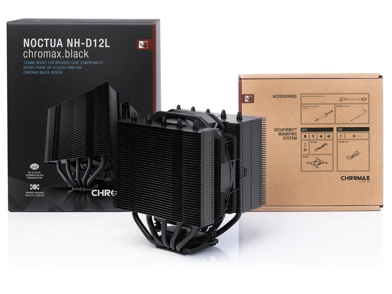 Noctua NH-D12L chromax.black - CPU-Luftkühler - Max 23 dBA