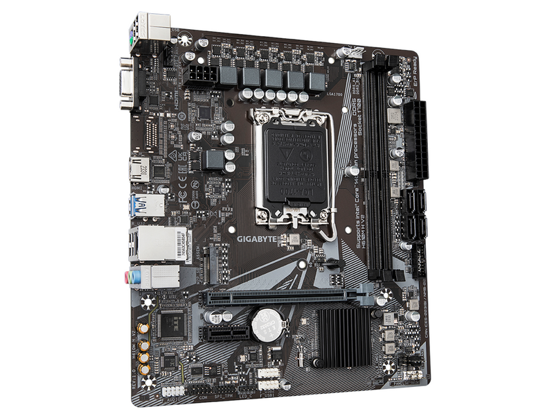 GIGABYTE H610M H V2 Mainboard - Intel H610 - Intel LGA1700 socket - DDR5 RAM - Micro-ATX
