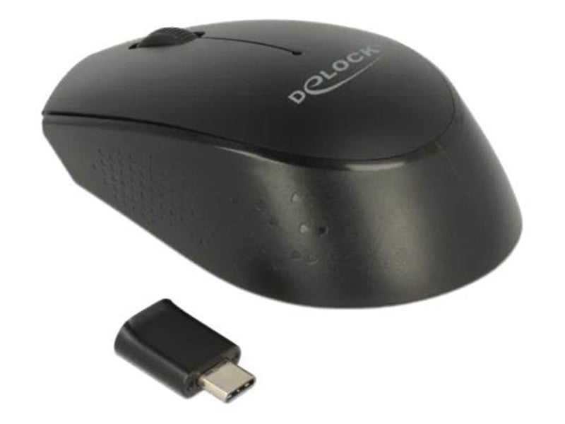 DeLOCK Optical 3-button mini mouse - Maus (Schwarz)