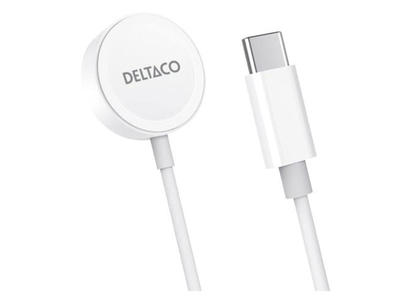 Deltaco AWC-101 Apple Watch charger USB-C 1 m fixed cable