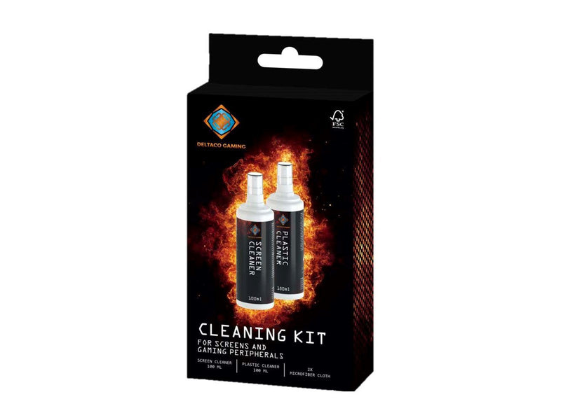Deltaco Cleaning kit for monitor and peripherals 2x 100ml 2x towels