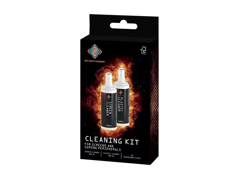 Deltaco Cleaning kit for monitor and peripherals 2x 100ml 2x towels