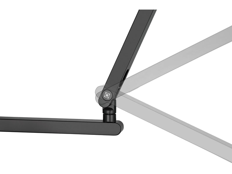 Deltaco GAM-173 Low-Profile Streaming Microphone arm with riser height extension adapter Black