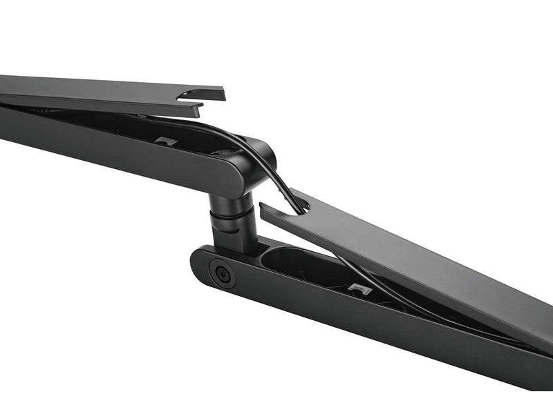 Deltaco GAM-173 Low-Profile Streaming Microphone arm with riser height extension adapter Black