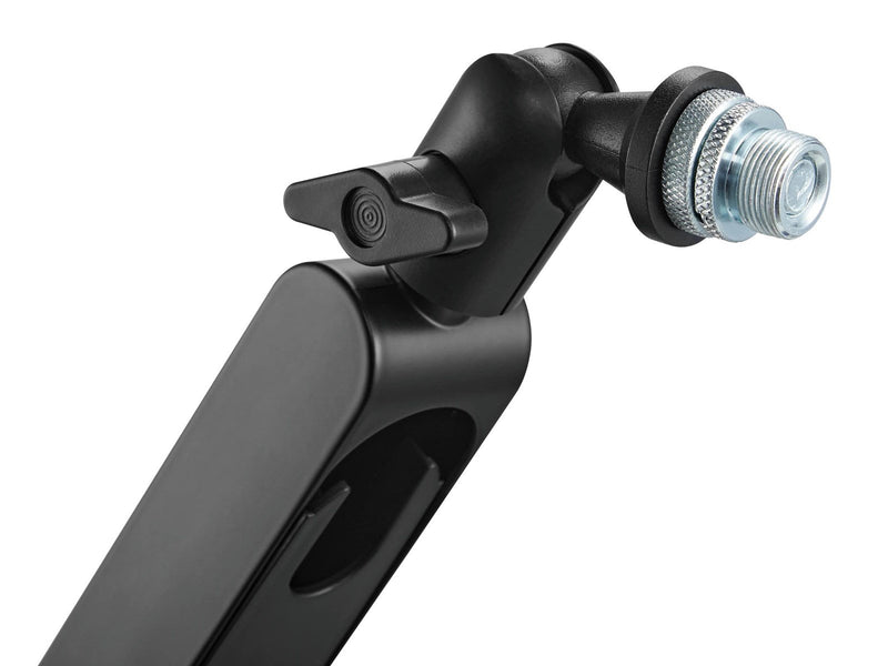 Deltaco GAM-173 Low-Profile Streaming Microphone arm with riser height extension adapter Black