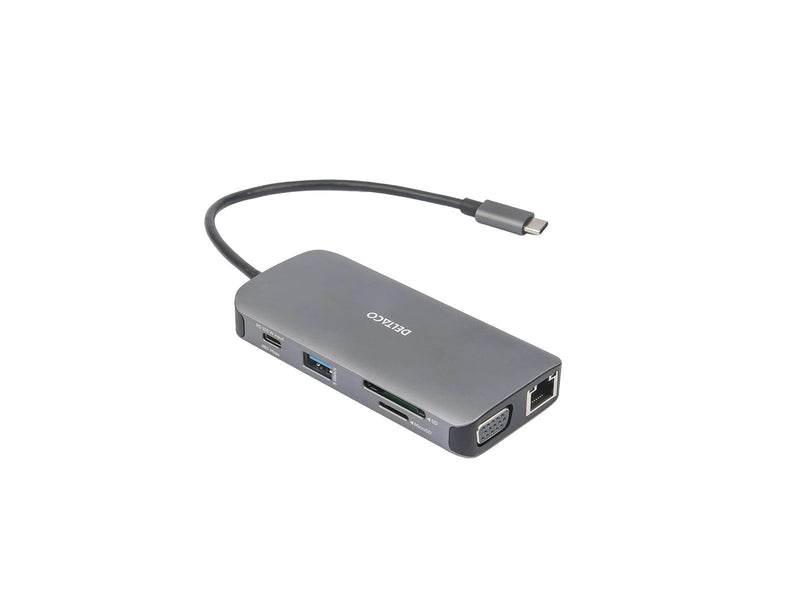 Deltaco USBC-HDMI25 - 9-in-1 USB-C Docking Station