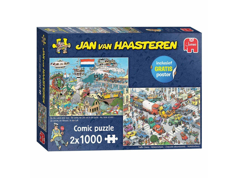 Jan van Haasteren Traffic Chaos & By Air Land and Sea(2x1000)