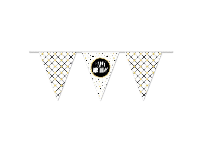 Haza Witbaard Flag line Happy Birthday Gold 10mtr.