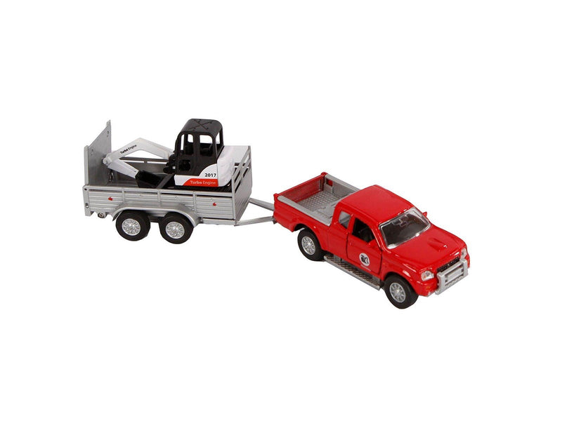 Kids Globe Die-cast Mitsubishi with Mini Digger 27cm