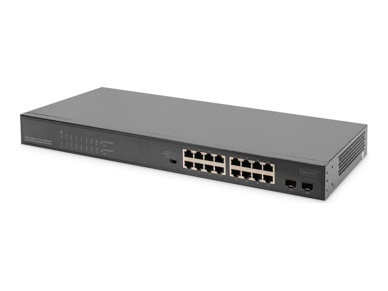 DIGITUS DN-95347-1 - switch - 19 inches - 16 ports - unmanaged - rack-mountable