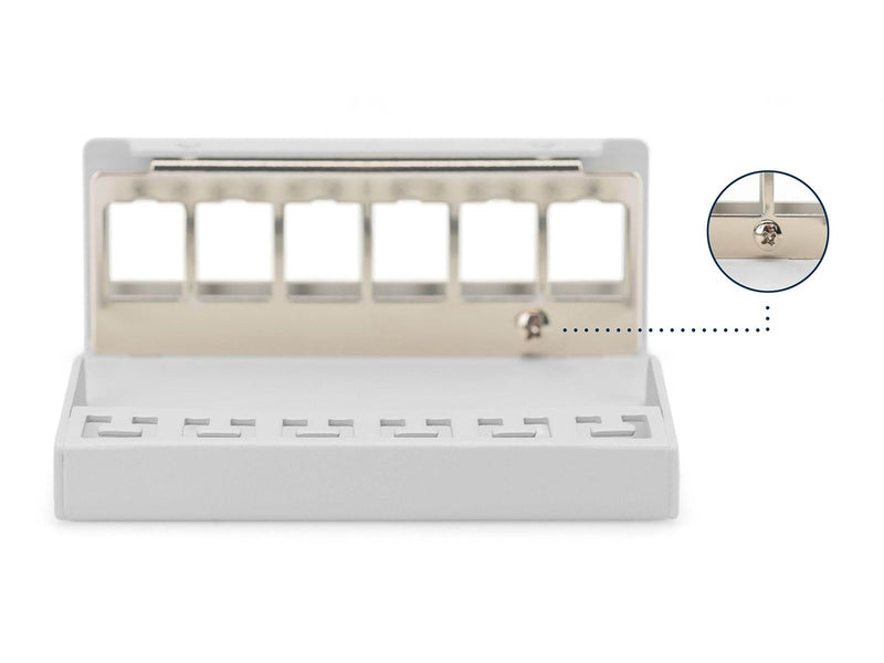 DIGITUS DN-93716 Desktop Modular Blank Patch Panel shielded 6-Port