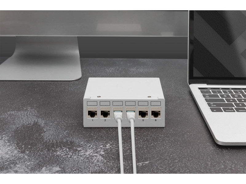 DIGITUS DN-93716 Desktop Modular Blank Patch Panel shielded 6-Port
