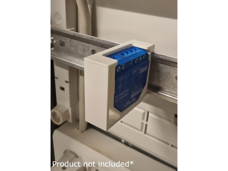 Light Solutions Shelly-DIN-Rail Adapter for Gen2 Devices (Shelly Plus I4 I4 DC Plus 1 Plus 1pm Plus 2pm 0-10V Dimmer)