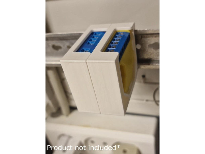 Light Solutions Shelly-DIN-Rail Adapter for Gen2 Devices (Shelly Plus I4 I4 DC Plus 1 Plus 1pm Plus 2pm 0-10V Dimmer)