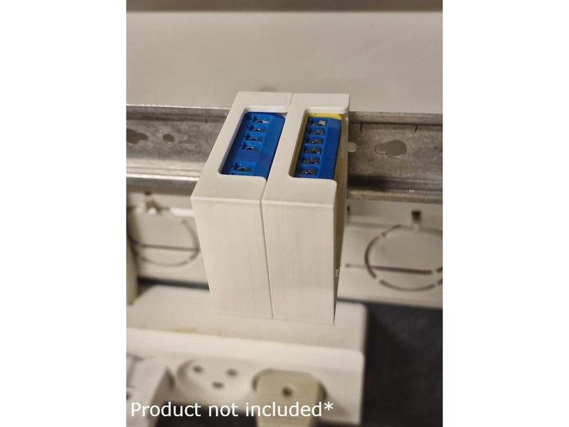 Light Solutions Shelly-DIN-Rail Adapter for Gen2 Devices (Shelly Plus I4 I4 DC Plus 1 Plus 1pm Plus 2pm 0-10V Dimmer)