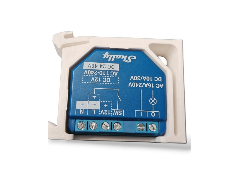 Light Solutions Shelly-DIN-Rail Adapter for Gen2 Devices (Shelly Plus I4 I4 DC Plus 1 Plus 1pm Plus 2pm 0-10V Dimmer)