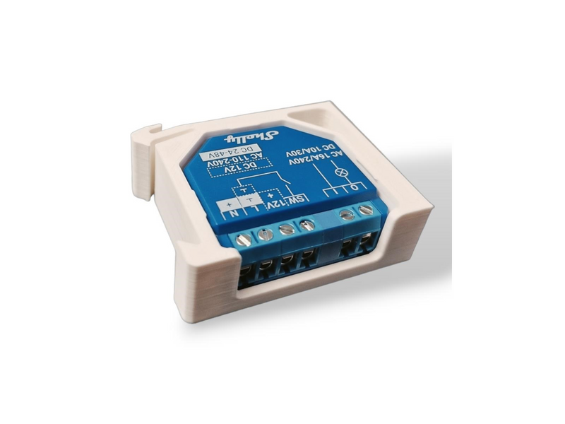 Light Solutions Shelly-DIN-Rail Adapter for Gen2 Devices (Shelly Plus I4 I4 DC Plus 1 Plus 1pm Plus 2pm 0-10V Dimmer)