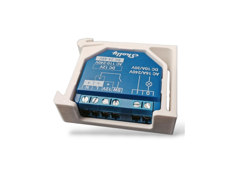 Light Solutions Shelly-DIN-Rail Adapter for Gen2 Devices (Shelly Plus I4 I4 DC Plus 1 Plus 1pm Plus 2pm 0-10V Dimmer)