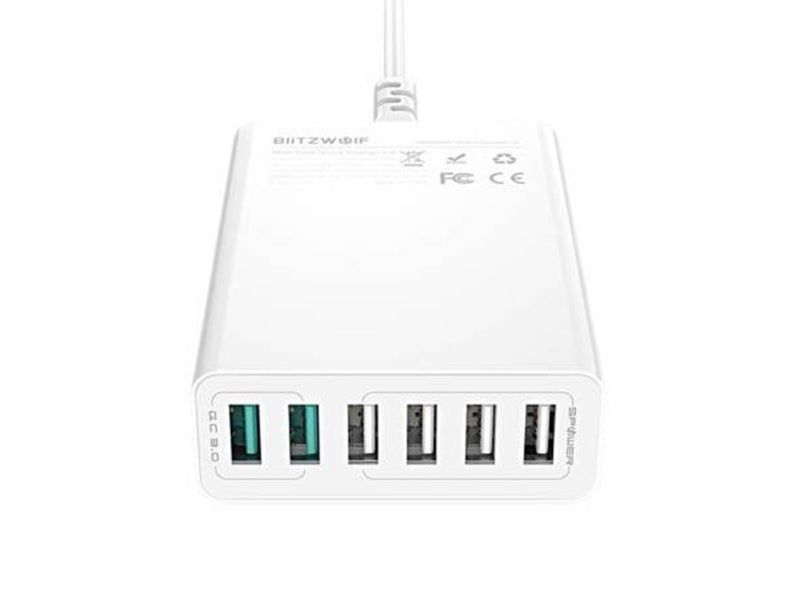BlitzWolf Charger 6x USB Blitzwolf BW-S15 QC 3.0 60 W (white)
