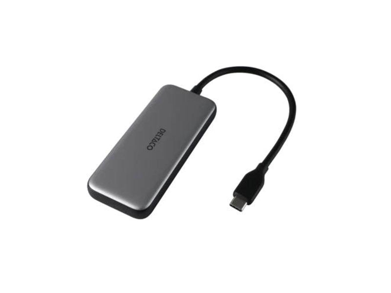 Deltaco USBC-HUB204 interface hub USB-Hubs - 4 - Grau