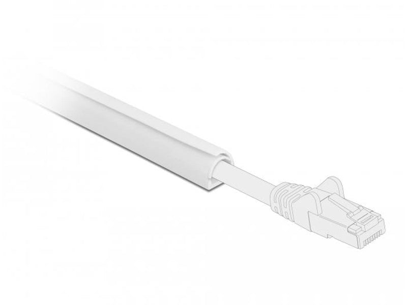 DeLOCK Cable Duct Mini self-closing self-adhesive 15 x 11 mm - length 1 m white