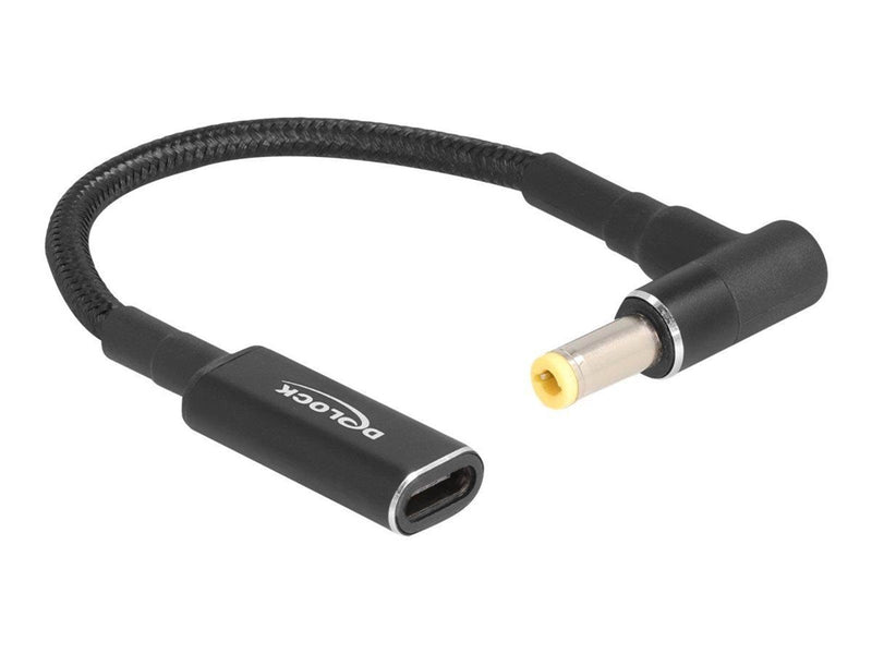 DeLOCK - power adapter - 24 pin USB-C to DC jack 5.5 x 2.5 mm - 15 cm