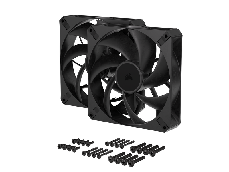 Corsair RS140 MAX Dual Pack - Gehäuselüfter - 140mm - Schwarz - 31 dBA