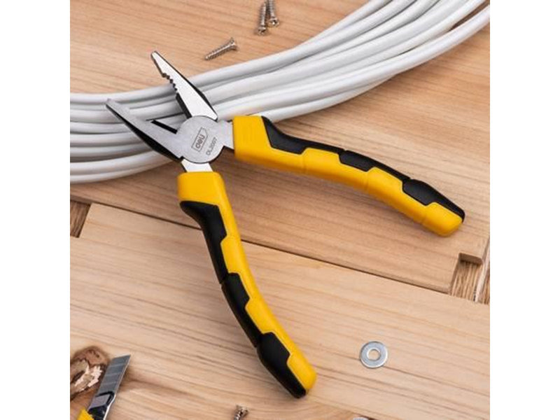 Deli Tools Combination pliers 7"  EDL2007 (yellow)