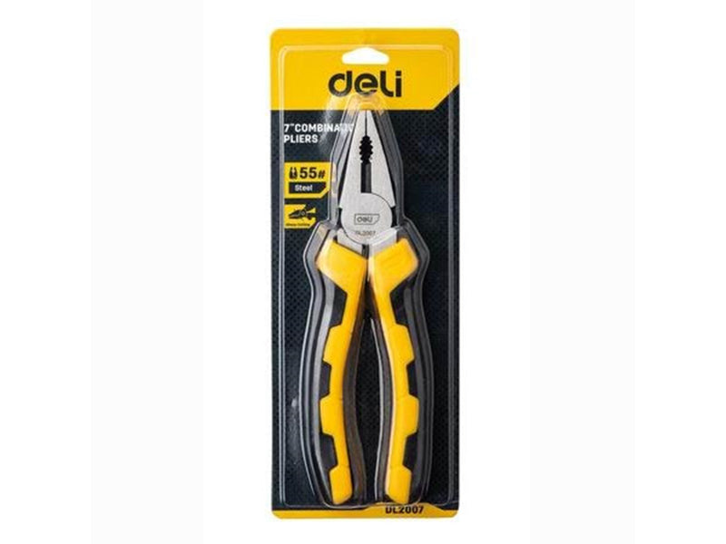 Deli Tools Combination pliers 7"  EDL2007 (yellow)