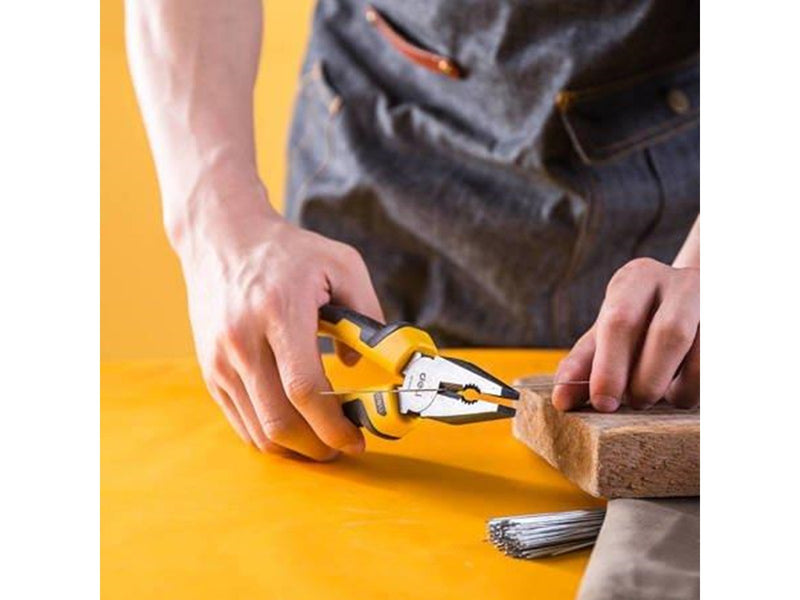Deli Tools Combination pliers 8"  EDL2008 (yellow)