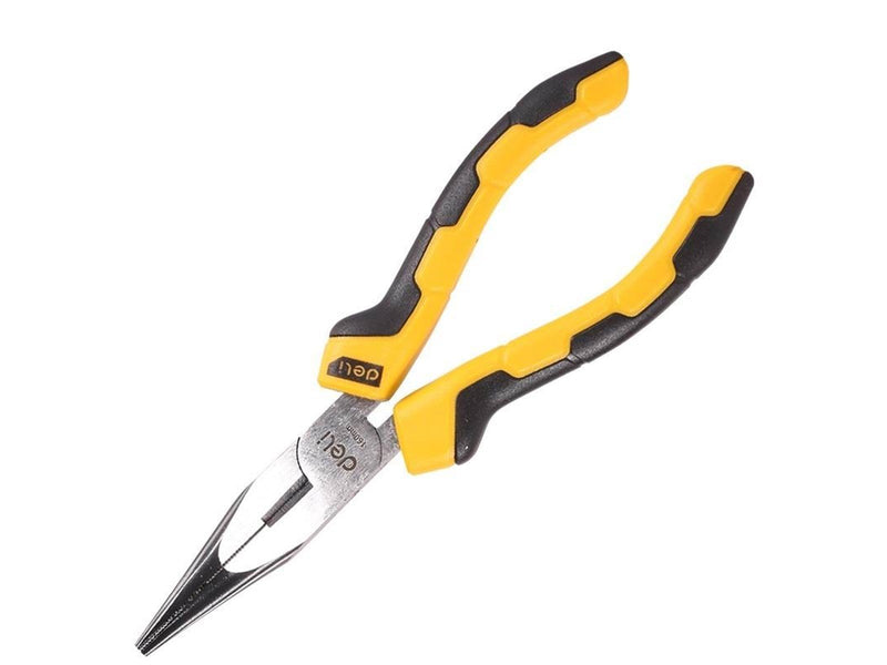Deli Tools Long Nose Pliers 6"  EDL2106 (yellow)