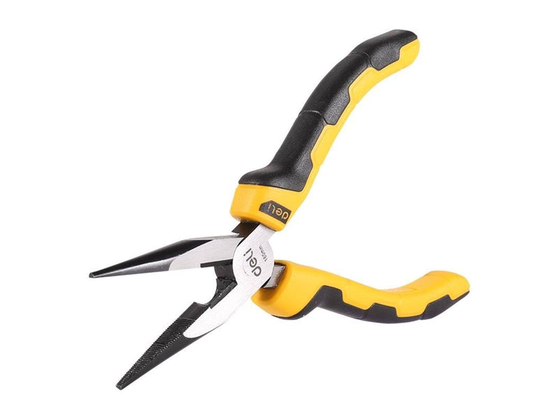 Deli Tools Long Nose Pliers 6"  EDL2106 (yellow)