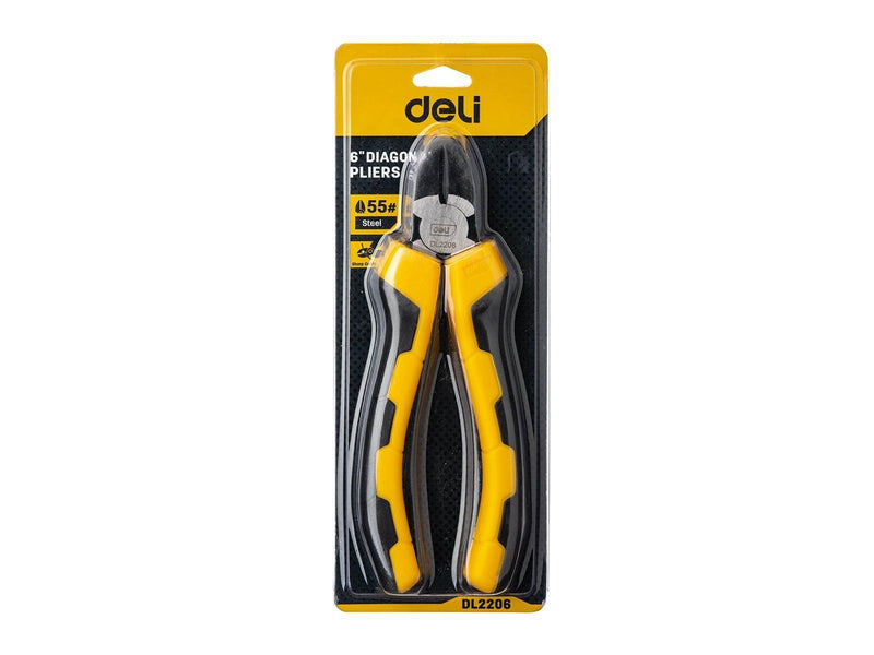 Deli Tools Diagonal Pliers 6"  EDL2206 (yellow)
