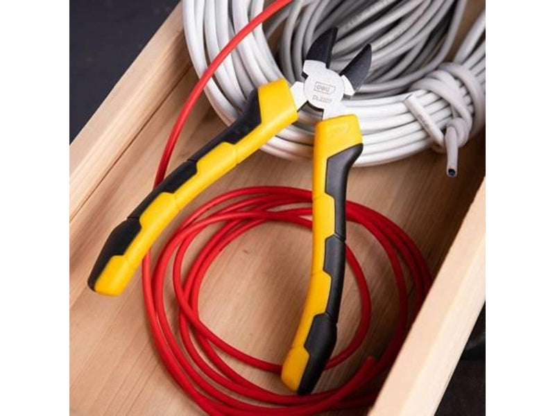 Deli Tools Diagonal Pliers 7"  EDL2207 (yellow)