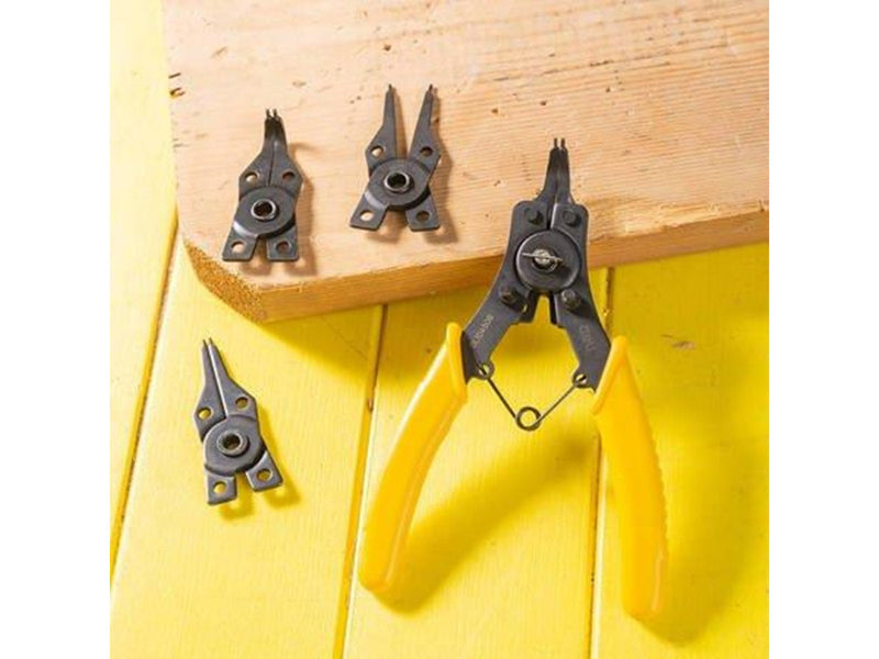 Deli Tools Circlip Pliers 6"  EDL104506 (yellow)