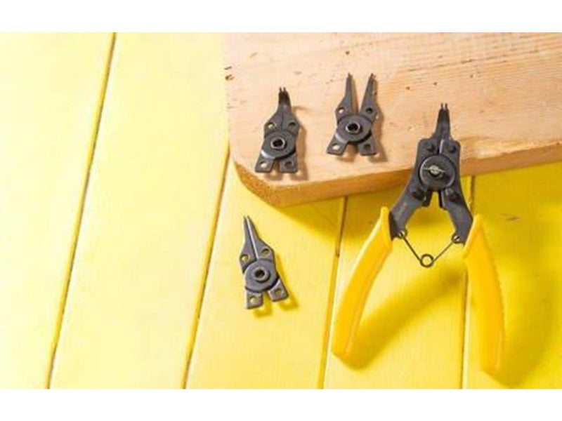 Deli Tools Circlip Pliers 6"  EDL104506 (yellow)