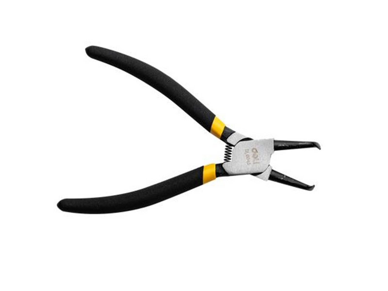 Deli Tools Bent Interior Circlip Pliers 7"  EDL0343 (black)