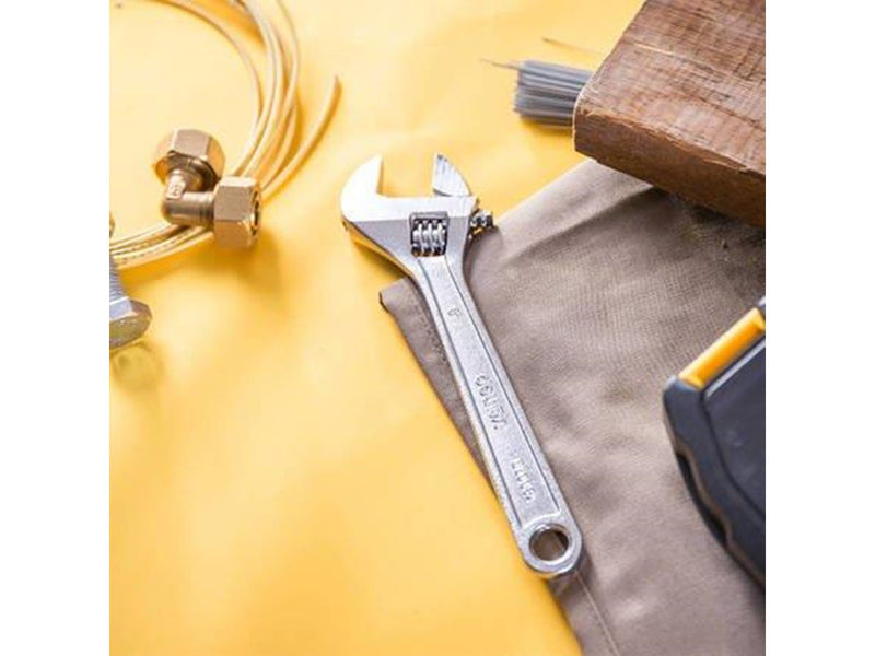 Deli Tools Adjustable Spanner 8"  EDL008A (silver)
