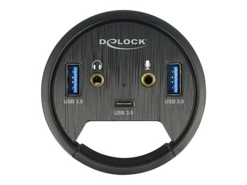 DeLOCK In-Desk Hub USB-Hubs - 3 - Schwarz