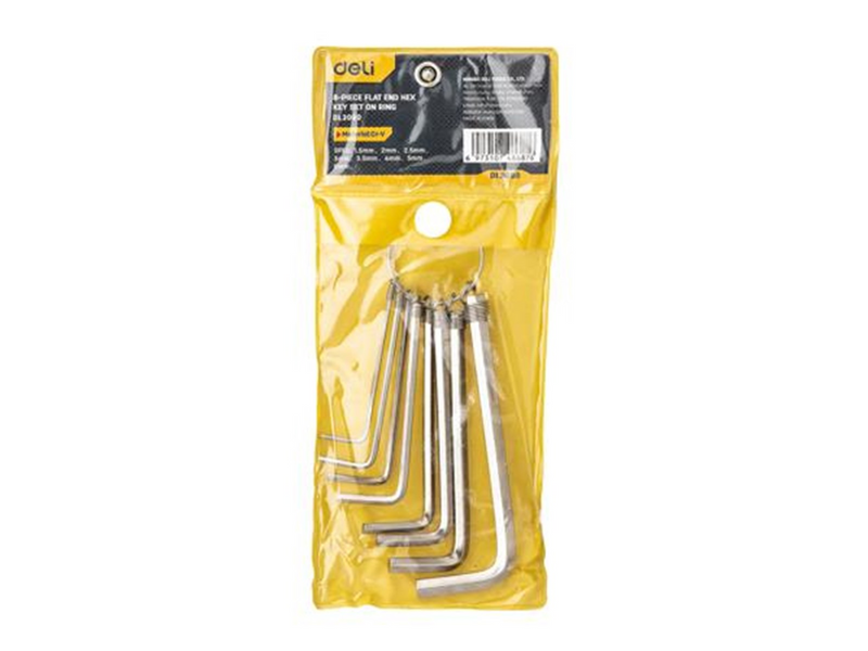 Deli Tools Hex Key Sets 1.5-6mm  EDL3080 (silver)