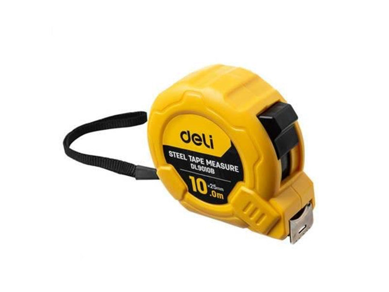 Deli Tools Steel Measuring Tape 10m/25mm  EDL9010B (yellow)