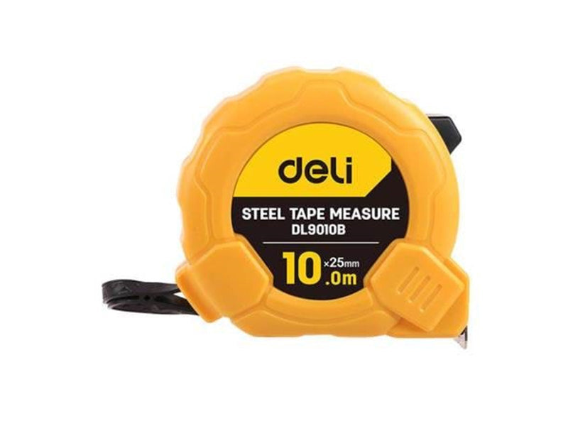 Deli Tools Steel Measuring Tape 10m/25mm  EDL9010B (yellow)