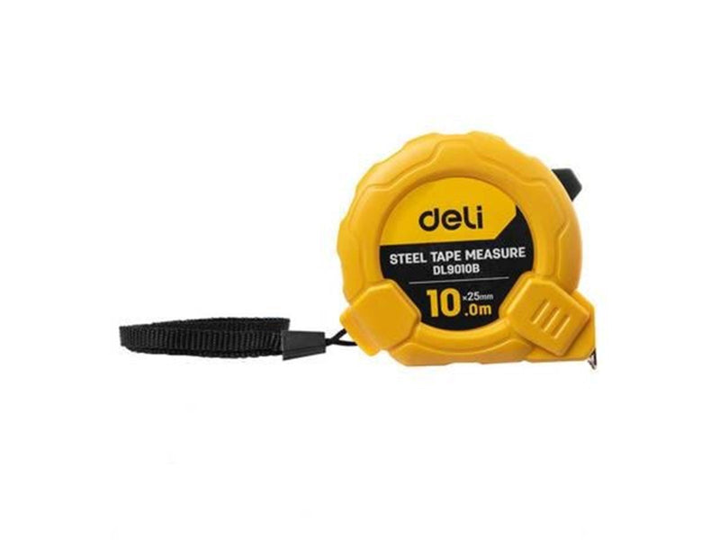 Deli Tools Steel Measuring Tape 10m/25mm  EDL9010B (yellow)